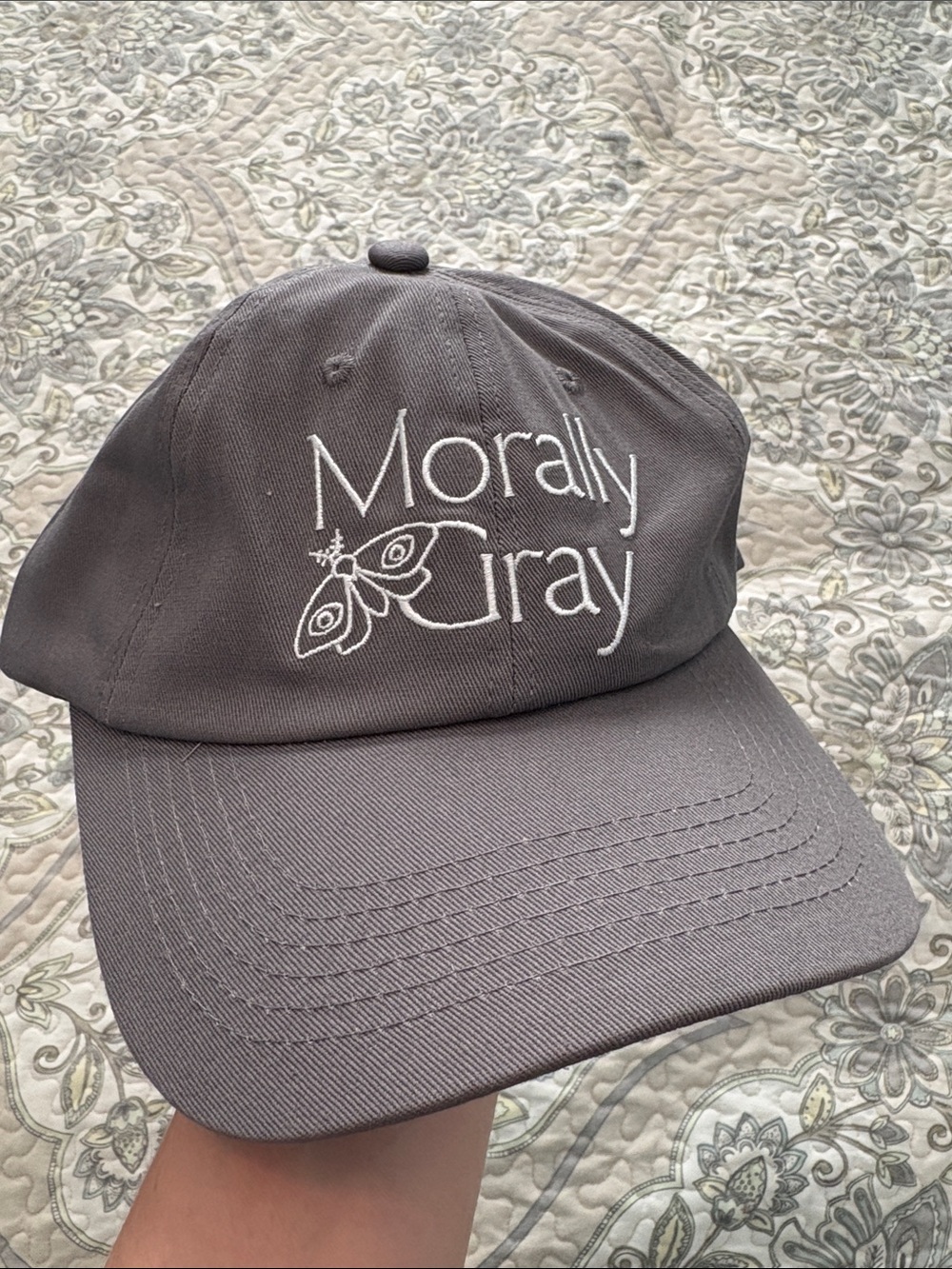 Allurial Grey “Morally Gray” Embroidered Baseball Cap